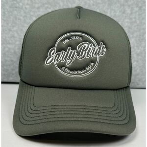 Early Birds Breakfast Spot Trucker Cap Men One Size Green Snapback Hat